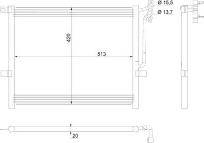 Kondensator MAHLE ORIGINAL AC 234 002S