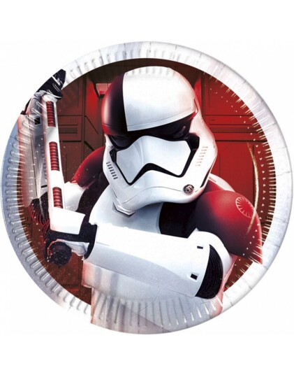 8 stk Små Papptallerkener 20 cm Star Wars The Last Jedi