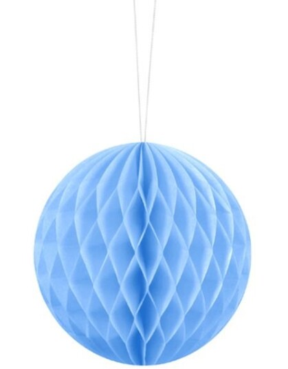 Himmelblå Honeycomb Ball 10 cm