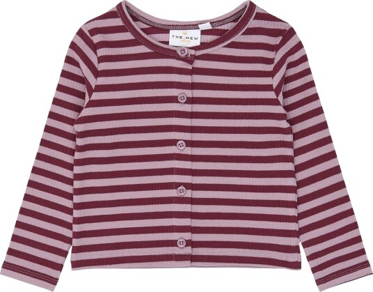 The New Tnstfro L_S Rib Cardigan Burgundy 92