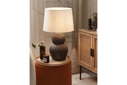 Korska Bordlampe 63 cm E27 Svart/Hvit Korska Bordlampe 63 cm E27 Svart/Hvit