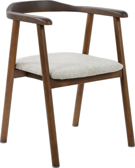 Jolie spisestol i tre med stoffsete Røkt eik/Beige