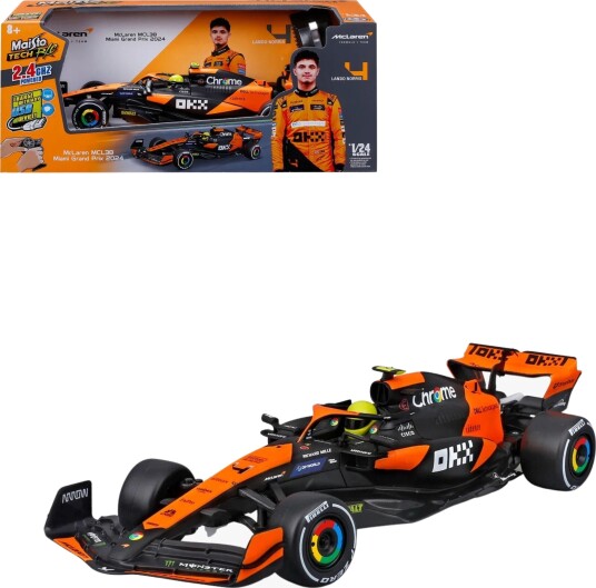 Maisto Tech R/C Premium F1 McLaren MCL38 Norris Racerbil 1:24 Maisto Tech R/C Premium F1 McLaren MCL38 Norris Racerbil 1:24