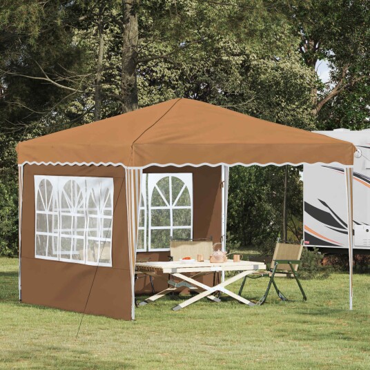 vidaXL Pop-up Festtelt 288 x 288 x 245 cm Beige Oxford Stoff