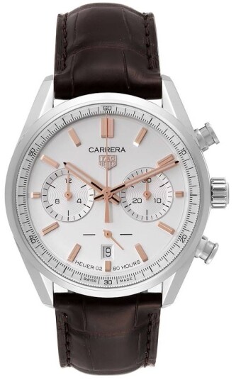 TAG Heuer Herreklokke CBN2013.FC6483 Carrera Hvit/Lær Ø42 mm TAG Heuer Herreklokke CBN2013.FC6483 Carrera Hvit/Lær Ø42 mm