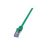 Logilink Primeline Koblingskabel Rj-45 Hann Til Rj-45 Hann 25 Cm Sftp Pimf Cat 6A Halogenfri Uten Hindringer Grønn