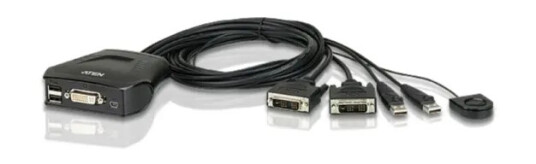 Aten Cs22d - Kvm-Svitsj - 2 X Kvm Port(S) - 1 Lokalbruker - Stasjonær
