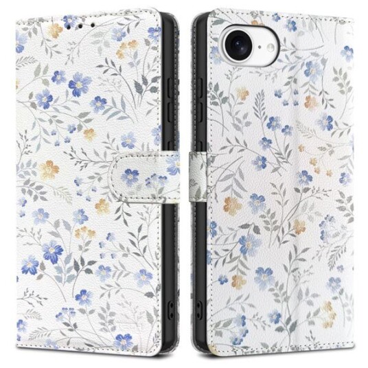 Tech Protect iPhone 16e Lommeboketui med magnet og stativ Vårblomster