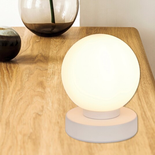 Seventy bordlampe matt hvit høyde 15 cm – COREP SAS   Stue   Metall   Med skjerm