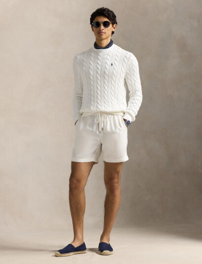 Ralph Lauren Ls Driver Cn-Long Sleeve-Sweater White Ralph Lauren Ls Driver Cn-Long Sleeve-Sweater White