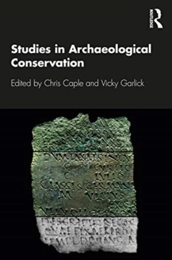 Studies In Archaeological Conservation