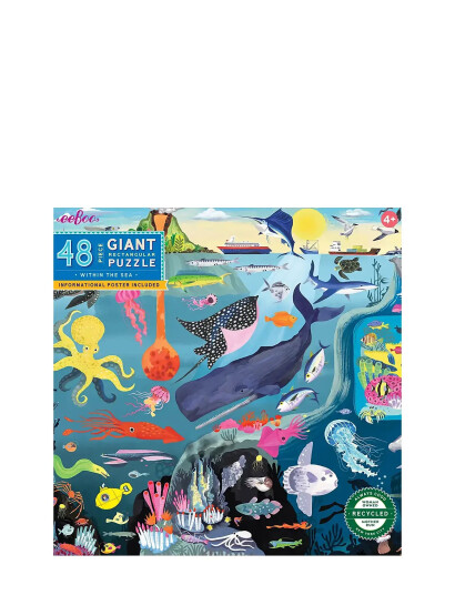 Eeboo Giant Puzzle 48 Pcs - Within The Sea - Multi/patterned - ONE SIZE Eeboo Giant Puzzle 48 Pcs - Within The Sea - Multi/patterned - ONE SIZE