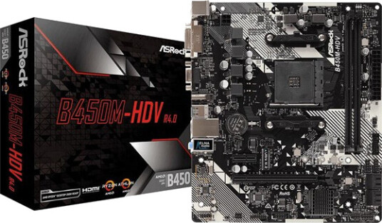 ASRock B450M-HDV Hovedkort Micro-ATX med AMD AM4 Sokkel og DDR4 RAM ASRock B450M-HDV Hovedkort Micro-ATX med AMD AM4 Sokkel og DDR4 RAM