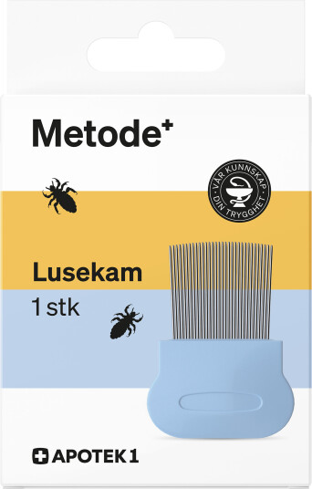 Metode lusekam rustfritt stål 1 stk Metode lusekam rustfritt stål 1 stk
