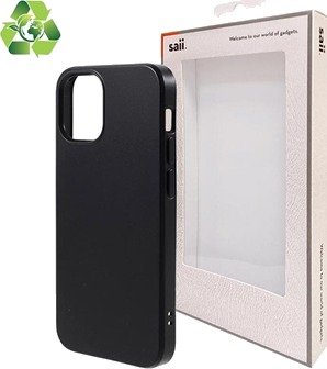 Saii Eco Line iPhone 12/12 Pro Biologisk Nedbrytbart Deksel - Svart