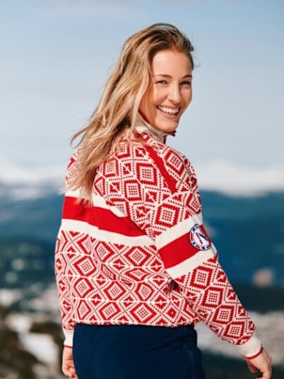 Dale Of Norway Cortina 2026 Fem. Sweater Raspberry Offwhite M