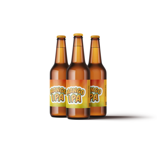Mango IPA Etikett 60 stk Passer til boks og flaske, 110 x 80 mm