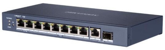 Hikvision DS-3E0510HP-E 8-Port Unmanaged Gigabit PoE Switch med 110W Hi-PoE
