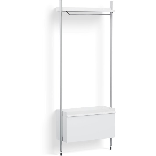 Hay Pier System 1001 1 column PS White / Aluminium