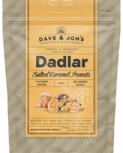 Dave & Jon's Salted Caramel Peanut Dadler 125g