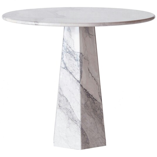 Dusty Deco Hexagon Spisebord Ø90 cm Albanian Grey Marmor