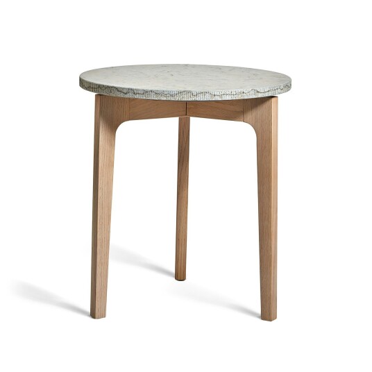 Mavis Höllviken Sidebord Ø45x50 cm Hvitpigmentert Eik/Kalksten Mavis Höllviken Sidebord Ø45x50 cm Hvitpigmentert Eik/Kalksten