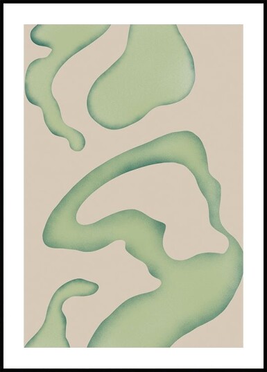 Flowing Green Essence Plakat Plakat / 100x150cm