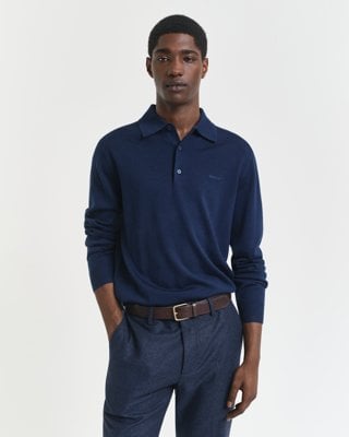 Gant Pologenser i ekstra fin merinoull MARINE XL