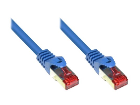 Good Connections Rns Patch-Kabel Rj-45 M Bis Rj-45 M 15 Cm Sftp Pimf Cat 6 Geformt Ohne Haken Blau 8060-002B