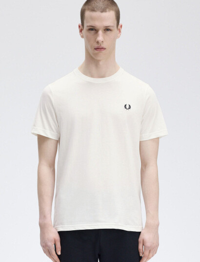 Fred Perry Crew Neck T-Shirt - White - XXL