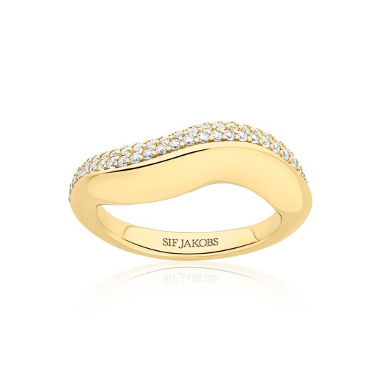 Sif Jakobs GLORENZA Ring 18 kt. Gullforgylt sølv SJ-R2483-CZ-YG-54 - Dame - 925 sterling silver