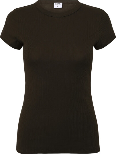 Filippa K Fine Rib Tee Khaki green XS