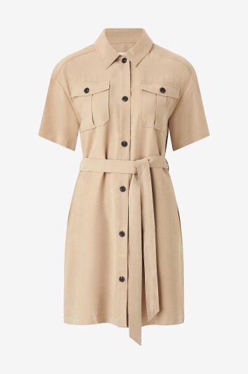 Saint Tropez Skjortekjole LenoreSZ Dress Brun Saint Tropez Skjortekjole LenoreSZ Dress Brun