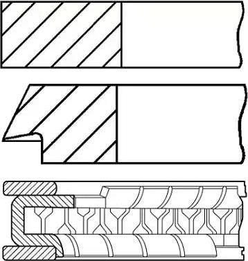 Stempelringsett GOETZE ENGINE 08-307300-00 Stempelringsett GOETZE ENGINE 08-307300-00
