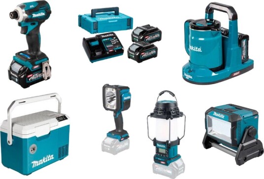Verktøysett, 40 V inkl. batteri og tilbehør, MAKITA