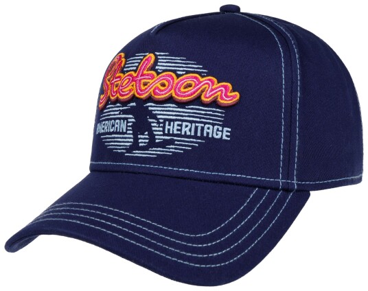 Stetson Neon Wordmark Trucker Cotton Cap Blue Shades OSFA