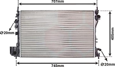 VAN WEZEL 37002395 Radiator motorkjøling