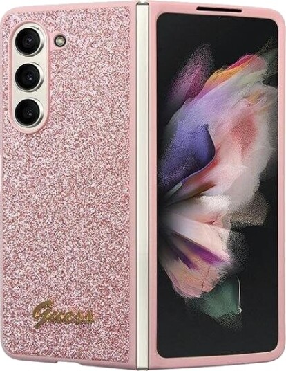 Guess Samsung Galaxy Z Fold 5 Glitter Deksel Rosa