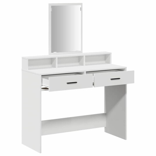 Sminkebord med skuffer Hvit 100x41x140 cm Sminkebord med skuffer Hvit 100x41x140 cm
