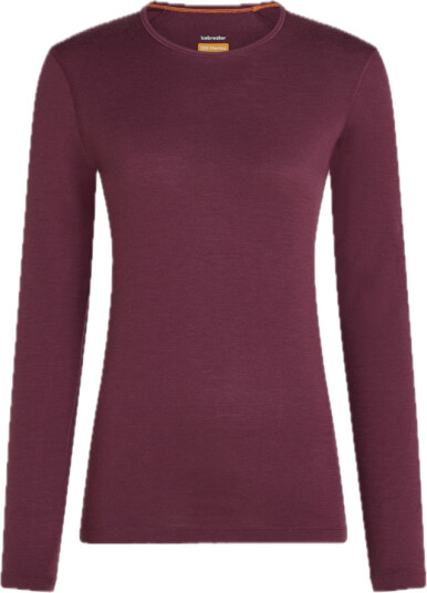 Icebreaker Women"s 200 Oasis Long Sleeve Crewe Dk Berry XS