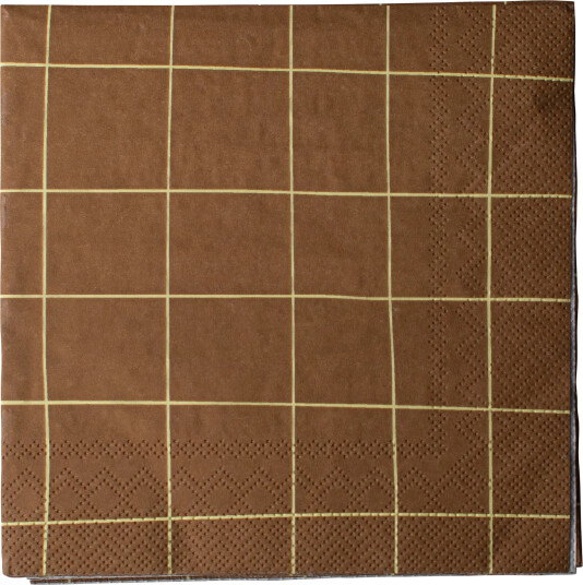 DBKD Square papirserviett 33x33 cm 20 pakning Brown DBKD Square papirserviett 33x33 cm 20 pakning Brown