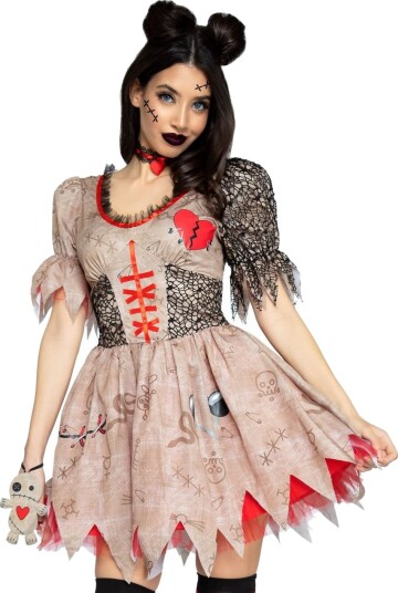 Leg Avenue Deadly Voodoo Doll Voodoodukke Kostyme til Dame Small/Medium