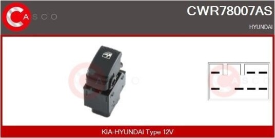 Bryter vindusheis CASCO CWR78007AS