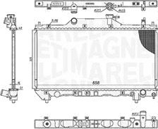 MAGNETI MARELLI 350213186200 Radiator motorkjøling MAGNETI MARELLI 350213186200 Radiator motorkjøling