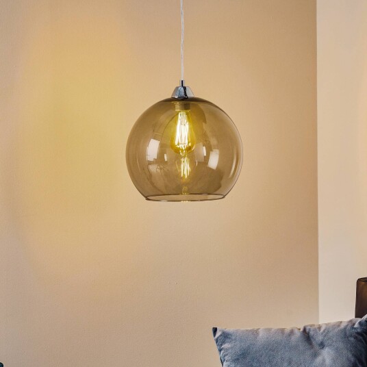 SOLLUX LIGHTING Hengelampe Colour glasskjerm grafittgrå