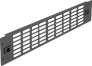 Delock Rackpanel Med Ventlasjonsspor Svart 2U 19" 66987