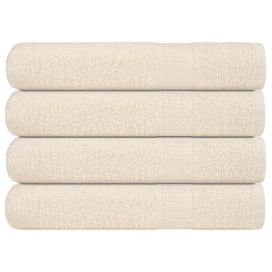 Håndklær FROGN 4 stk kremhvit 100x200 cm 360 gsm Håndklær FROGN 4 stk kremhvit 100x200 cm 360 gsm