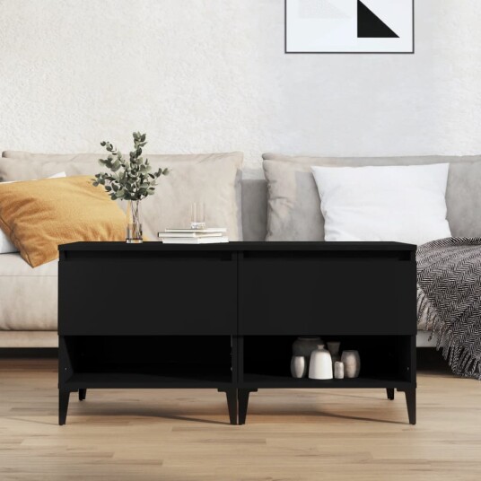 Sidebord 2 stk svart 50x46x50 cm konstruert tre 8720845668969