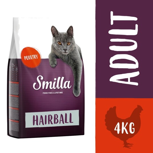 Smilla Tørrfôr Hairball Med Fjærkre 4 kg