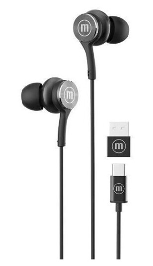 Maxell Xc1 Usb-C-Hovedtelefoner Med Ledning Og Usb-A-Adapter Sort Maxell Xc1 Usb-C-Hovedtelefoner Med Ledning Og Usb-A-Adapter Sort